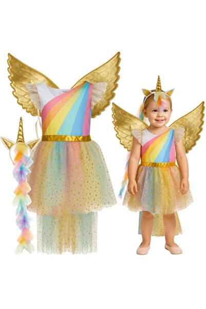 ideal STORE Costum de unicorn pentru fete IdealStore, mărimea 110-116CM