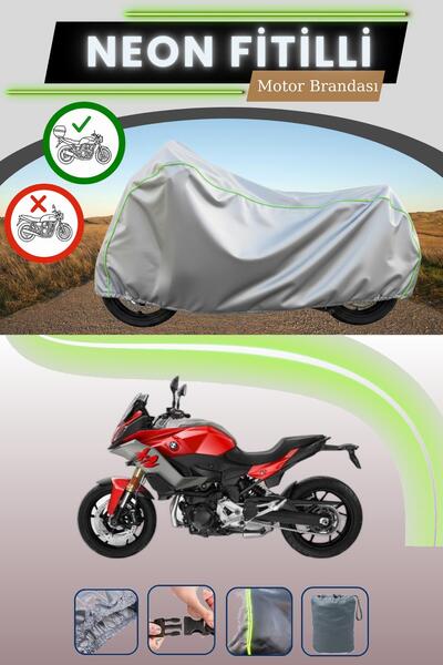 Cemku Shade حقيبة خلفية رمادية متوافقة مع قماش نيون فليتلي BMW F 900 XR المتو...