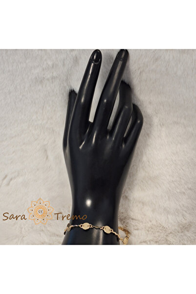 saratremo Brățara Aura – placată aur 18K, 19 cm, cu bănuți