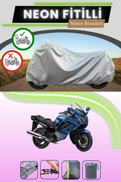 Cemku Shade حقيبة خلفية رمادية متوافقة مع قماش نيون فايتي ياماها FJR 1300 الم...