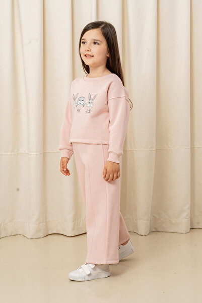 e-çocuk Girl's Oh My God Rabbit Printed 2-Piece Set - 6305/6306