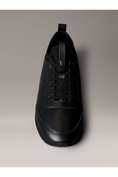 Calvin Klein Erkek Marka Logolu Kalın Tabanlı Elastık Bağcıklı Günlük Kullanıma Uygun BLACK Sneaker