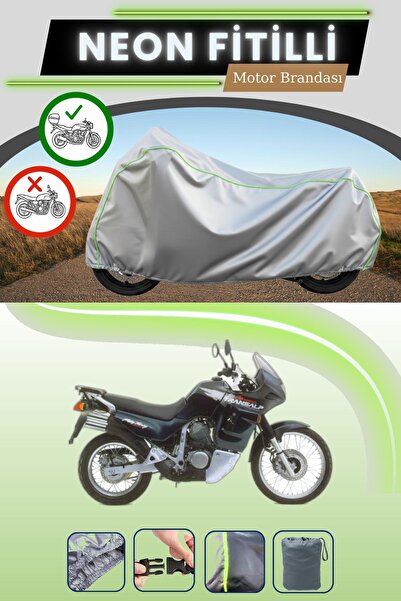 Cemku Shade حقيبة خلفية رمادية متوافقة مع قماش نيون فليتلي هوندا XL 600 ترانس...