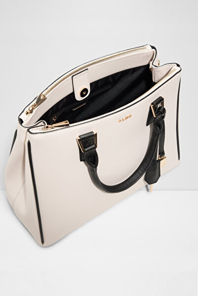 Aldo NANEVER - Geantă de umăr și de mână pentru femei, albă, cu trei compartimente, detașabilă, reglabilă, bretea crossbody