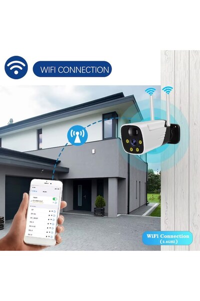 icsee WiFi Smart Solar Security Camera, EPTZ, 3MP, ES-30VR, White