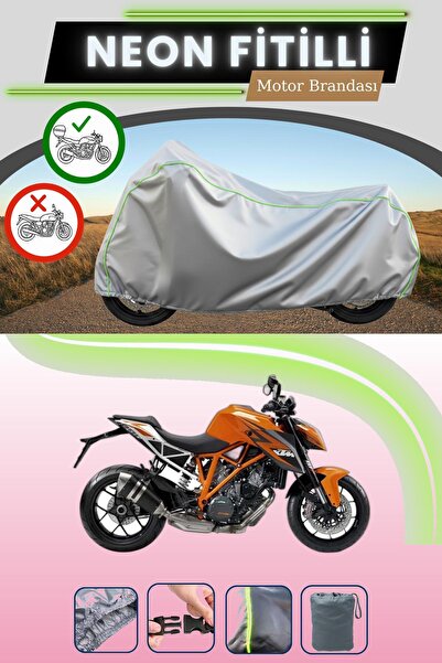 Cemku Shade حقيبة خلفية رمادية متوافقة مع قماش نيون فليتلي KTM 1290 سوبر دوك ...