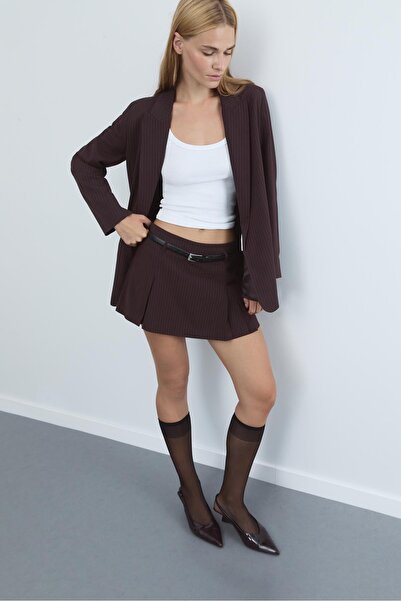 Stradivarius Açık çizgili dokulu blazer