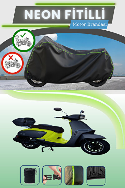 Cemku Shade حقيبة خلفية سوداء متوافقة مع نيون فيتيلي موتولوكس ماكياتو 125 متو...