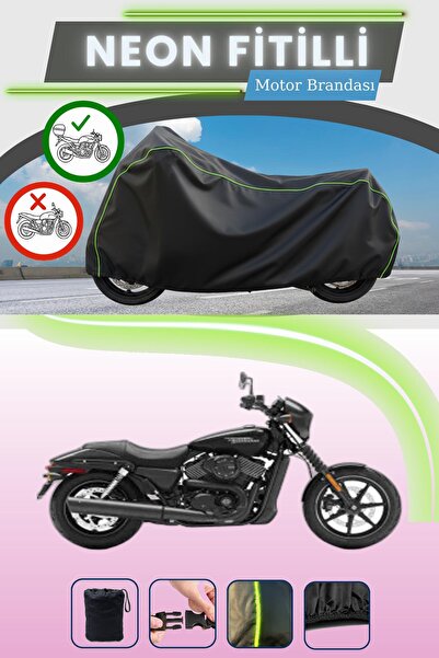 Cemku Shade حقيبة خلفية سوداء متوافقة مع نيون فايتي هارلي ديفيدسون ستريت 750 ...