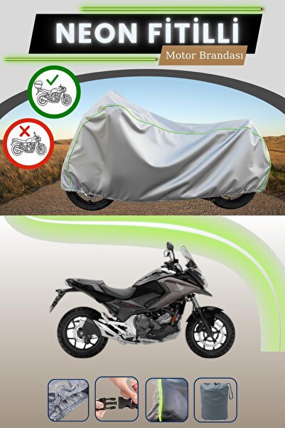 Cemku Shade حقيبة خلفية رمادية متوافقة مع قماش نيون فليتشي هوندا NC 750 S DCT...