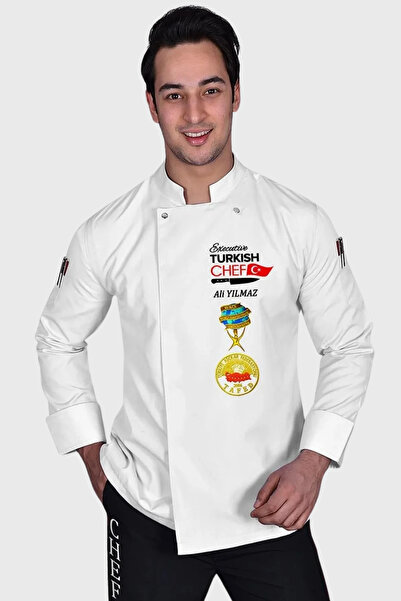 Üniformanya Jachetă de bucătar cu nume cadou Jachete de bucătar Jachetă de bu...