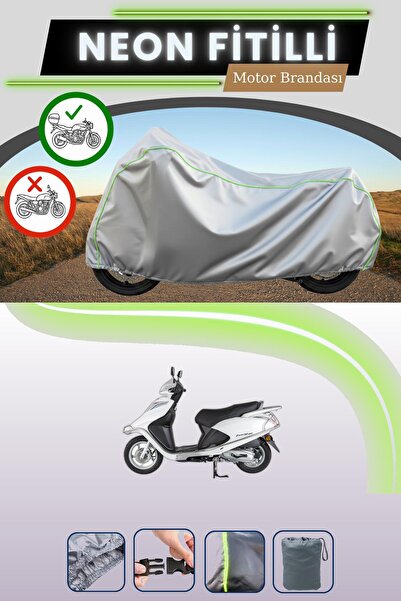 Cemku Shade حقيبة خلفية رمادية متوافقة مع قماش نيون فايتي مونديال فيوري 110i ...