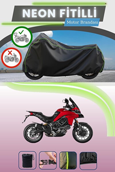 Cemku Shade حقيبة خلفية باللون الأسود النيون قماش مجدّل متوافقة مع دراجة دوكا...