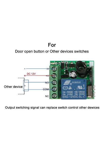 EmAyCenter 433MHz RF Uzaktan Kumanda Seti - 10A Röle Alıcı + 5 Adet Verici Kumanda
