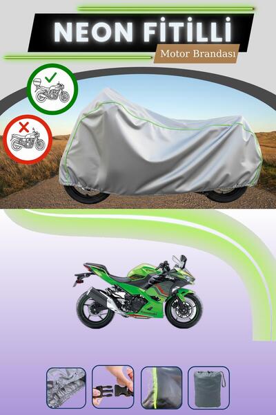 Cemku Shade حقيبة خلفية رمادية اللون متوافقة مع قماش نيون فايتي كاواساكي نينج...