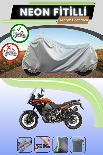 Cemku Shade حقيبة خلفية باللون الرمادي النيون قماش مجدّل متوافقة مع KTM 1090 ...