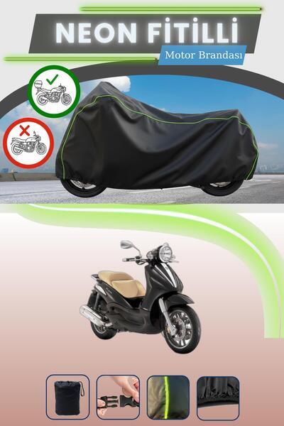 Cemku Shade حقيبة خلفية باللون الأسود النيون قماش مجدّل متوافقة مع بياجيو بيف...