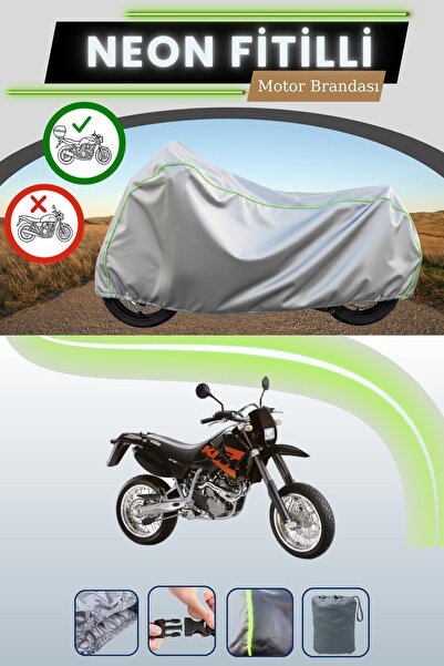 Cemku Shade حقيبة خلفية رمادية متوافقة مع قماش نيون فليتلي KTM 640 LC4 المتوا...