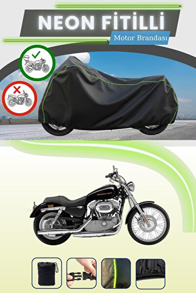 Cemku Shade حقيبة خلفية سوداء متوافقة مع حقيبة نيون متوافقة مع دراجة هارلي دي...