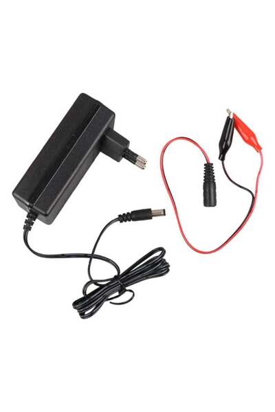 Genel Markalar 14.4 Volt - 1 Amper 5.5*2.5 Mm Uçlu + Krokodil Aparatlı Akü Şarj Cihazı WK-29112