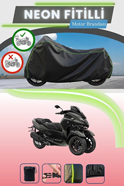 Cemku Shade حقيبة خلفية سوداء متوافقة مع نيون فايتي ياماها تريسيتي 300 متوافق...