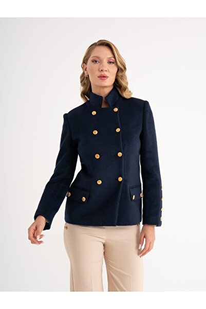 SERPİL Şık Düğmeli Kadın Mont 40675