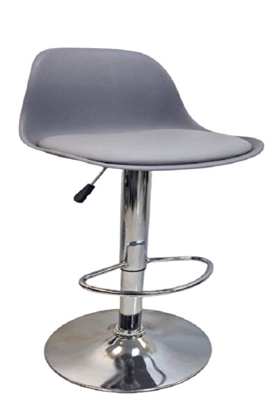 rexa Adjustable Bar Stool with Chrome Base and Cushioned Seat