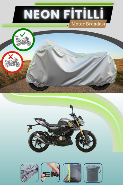 Cemku Shade حقيبة خلفية رمادية متوافقة مع قماش نيون فليت RKS SRK125-S المتواف...