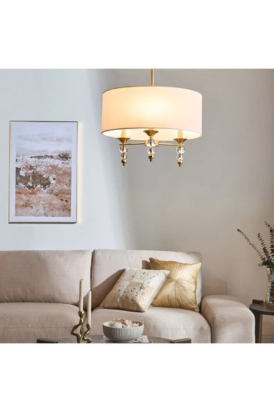 Generic Gem 3-Light Glass Chandelier