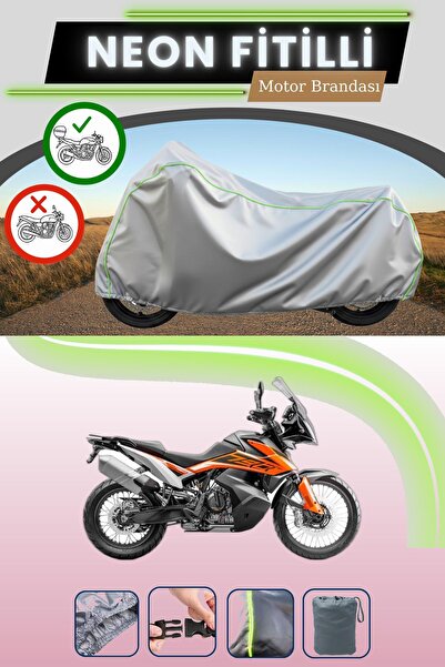 Cemku Shade حقيبة خلفية رمادية متوافقة مع قماش نيون فليتلي KTM 790 Adventure ...