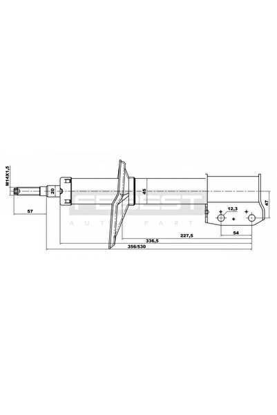 FEBEST Front Gas Shock Absorber 24666258F RENAULT LOGAN I LS