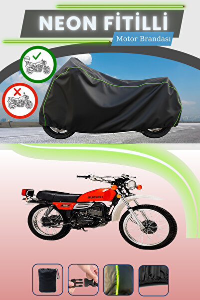 Cemku Shade حقيبة خلفية سوداء متوافقة مع نيون فايتل سوزوكي تي إس 185، قماش مح...