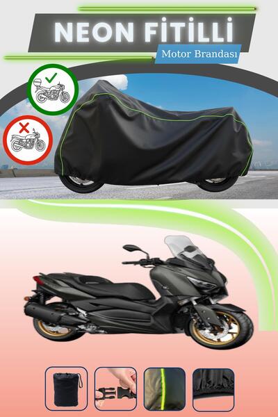 Cemku Shade حقيبة خلفية سوداء متوافقة مع نيون فايتللي ياماها X-Max 250 تيك ما...