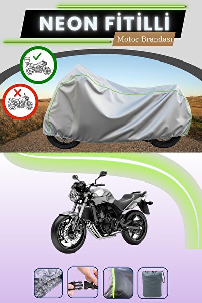 Cemku Shade حقيبة خلفية رمادية متوافقة مع قماش نيون فليتلي هوندا CBF 600 المت...