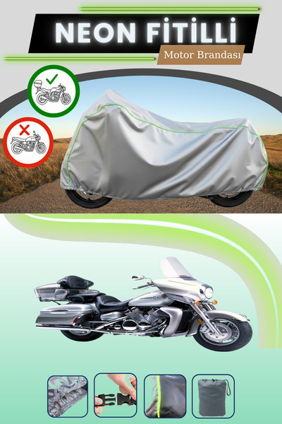 Cemku Shade حقيبة خلفية رمادية اللون متوافقة مع قماش نيون فيتيل ياماها فينتشر...