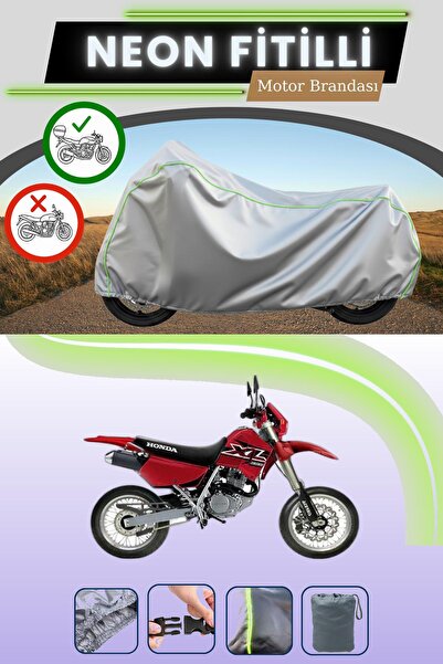 Cemku Shade حقيبة خلفية رمادية متوافقة مع قماش نيون فليتلي هوندا XL 200 المتو...