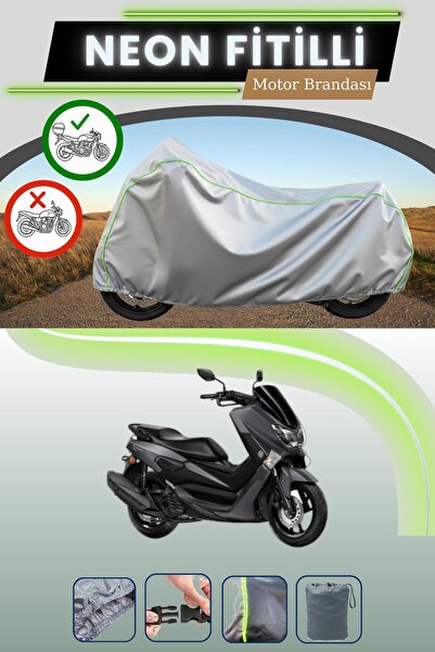 Cemku Shade حقيبة خلفية رمادية متوافقة مع قماش نيون فايتي ياماها NMax 155 الم...