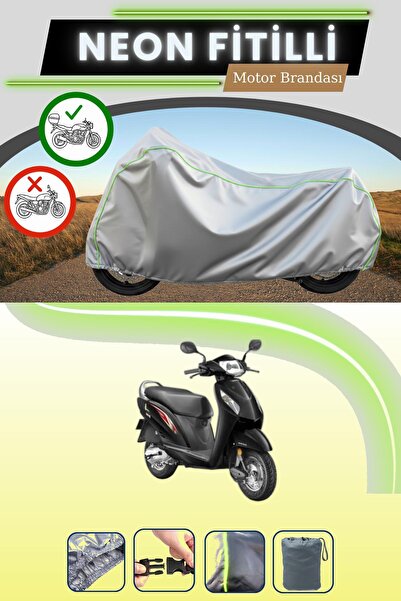 Cemku Shade حقيبة خلفية رمادية متوافقة مع قماش نيون فايتي هوندا أكتيفا 110 ال...