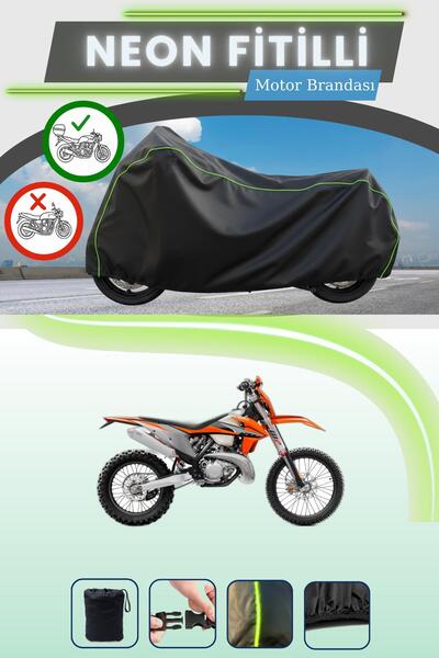 Cemku Shade حقيبة خلفية باللون الأسود النيون قماش مجدّل متوافقة مع KTM 300 EX...