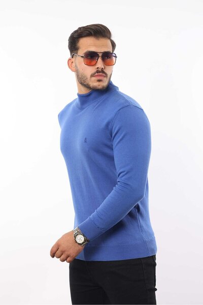 rugatchi Men's Half Turtleneck Knit Sweater — 100% Cotton