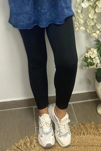 Mia Butik Women's Black Full Lycra Tights