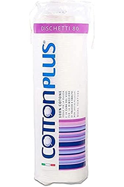 Cottonplus وسادات قطنية مستديرة من Cotton Plus Plus CTN - عبوة من 80 قطعة