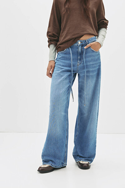 Pull & Bear Baggy jeans with drawstring