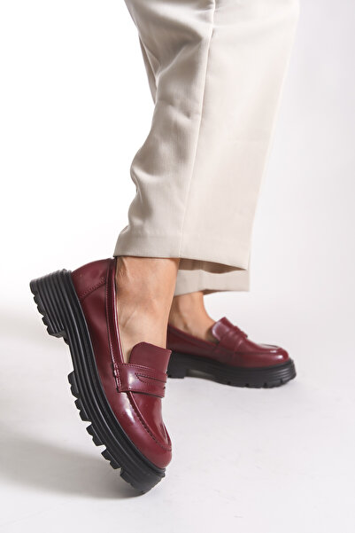 Riccon Kadın Günlük Loafer Ayakkabı 0012920 Bordo