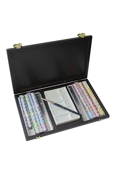 supertrend Aquarell 1862 Profesyonel Tablet Sulu Boya Seti 48 Renk 1/2 Tablet Ahşap Kutu