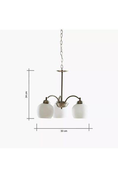 Generic Cava 3-Light Glass Ceiling Lamp