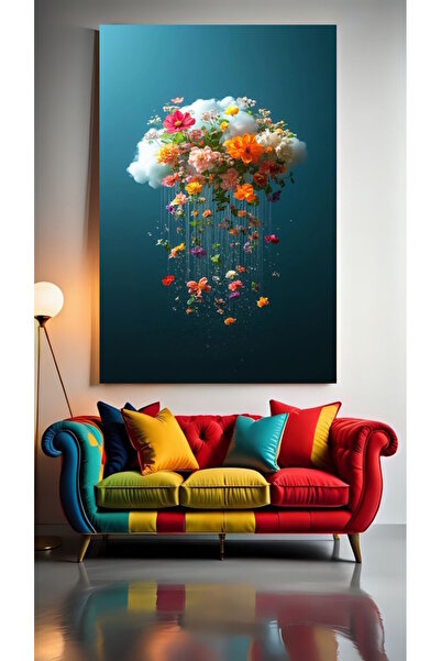 özkacar CLOUD AND FLOWERS V1 Σαλόνι οικιακής διακόσμησης τοίχου Σαλόνι ομορφι...