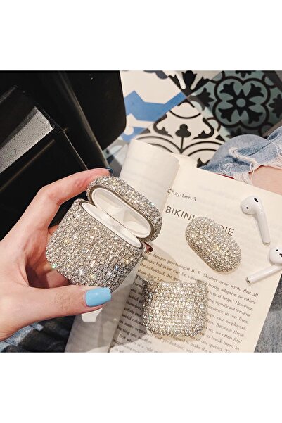 OSG AirPods Pro 2 Uyumlu Lüx Taşlı Parıltılı Premium Kulaklık Kılıfı