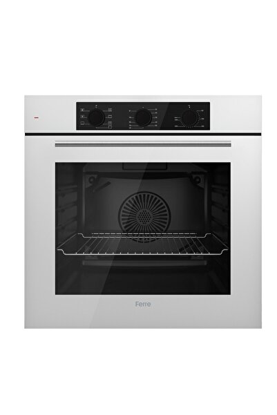 Ferre QBL62CB - SS206 -D037 60 cm Beyaz Cam Turbolu Aspiratörlü Ankastre Set - Yeni