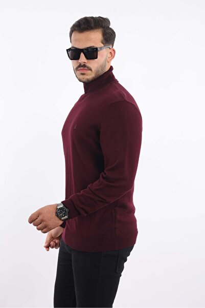 rugatchi Men's Turtleneck Knit Sweater — 100% Cotton, Classic